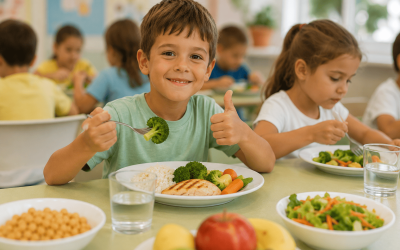 comida saludable proteinas colegios