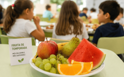 fruita de temporada a menjador escolar